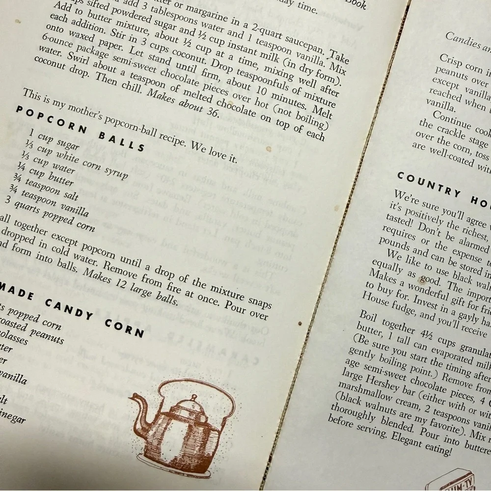 Vintage hardcover cookbook